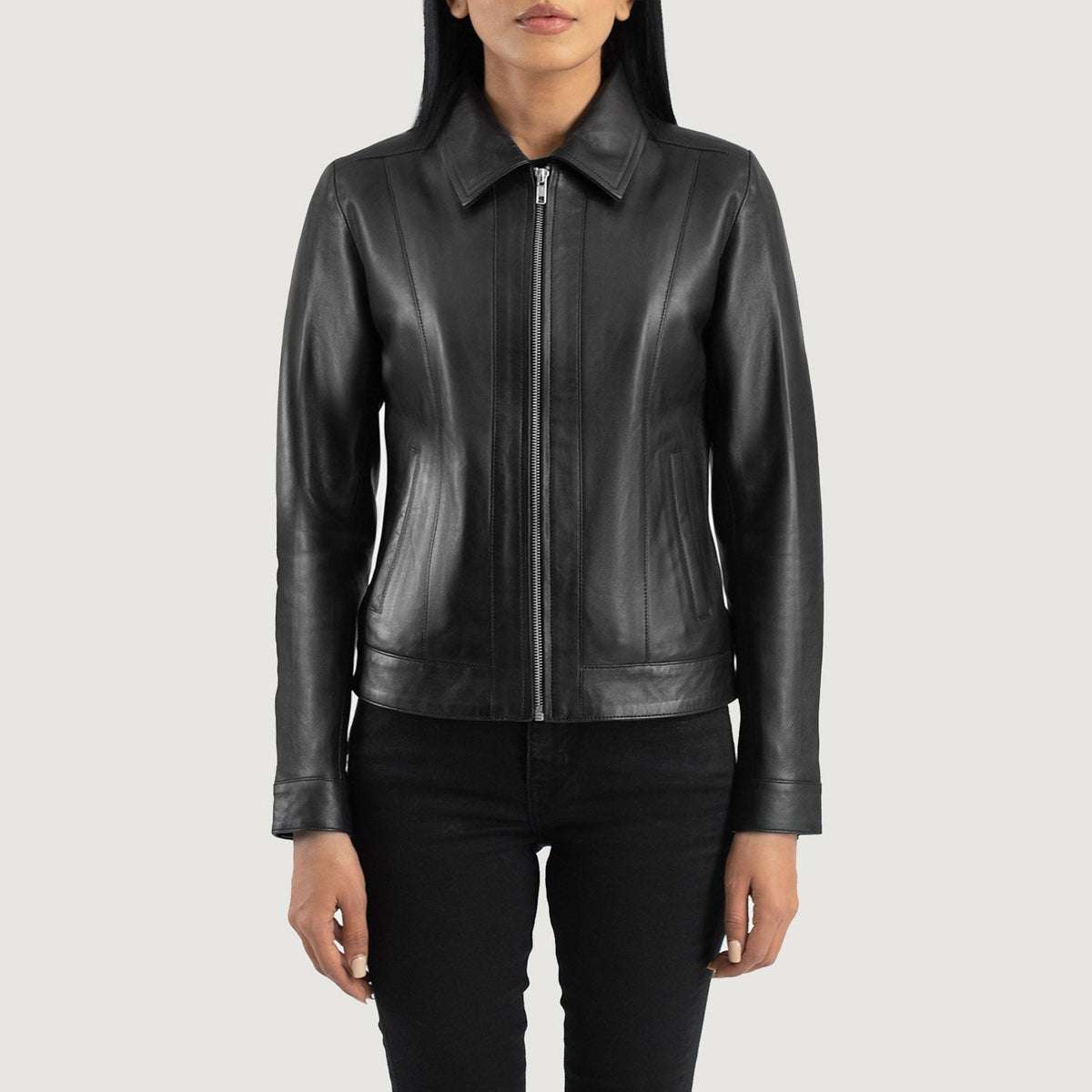 
Vixen Classic Collar Läderjacka för Dam – alternate product view 4