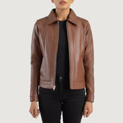 
Vixen Classic Collar Läderjacka för Dam – alternate product view 1