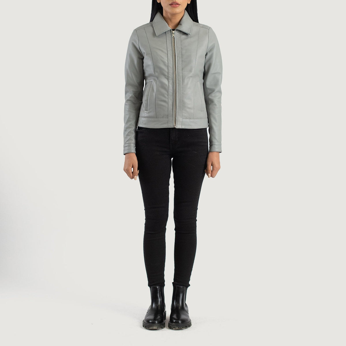 
Vixen Classic Collar Läderjacka för Dam – alternate product view 3