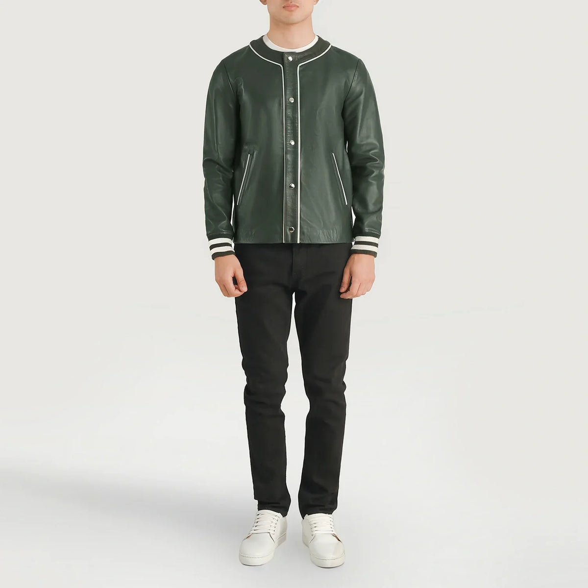 Willis Varsity Läderjacka för Herr – alternate product view 3