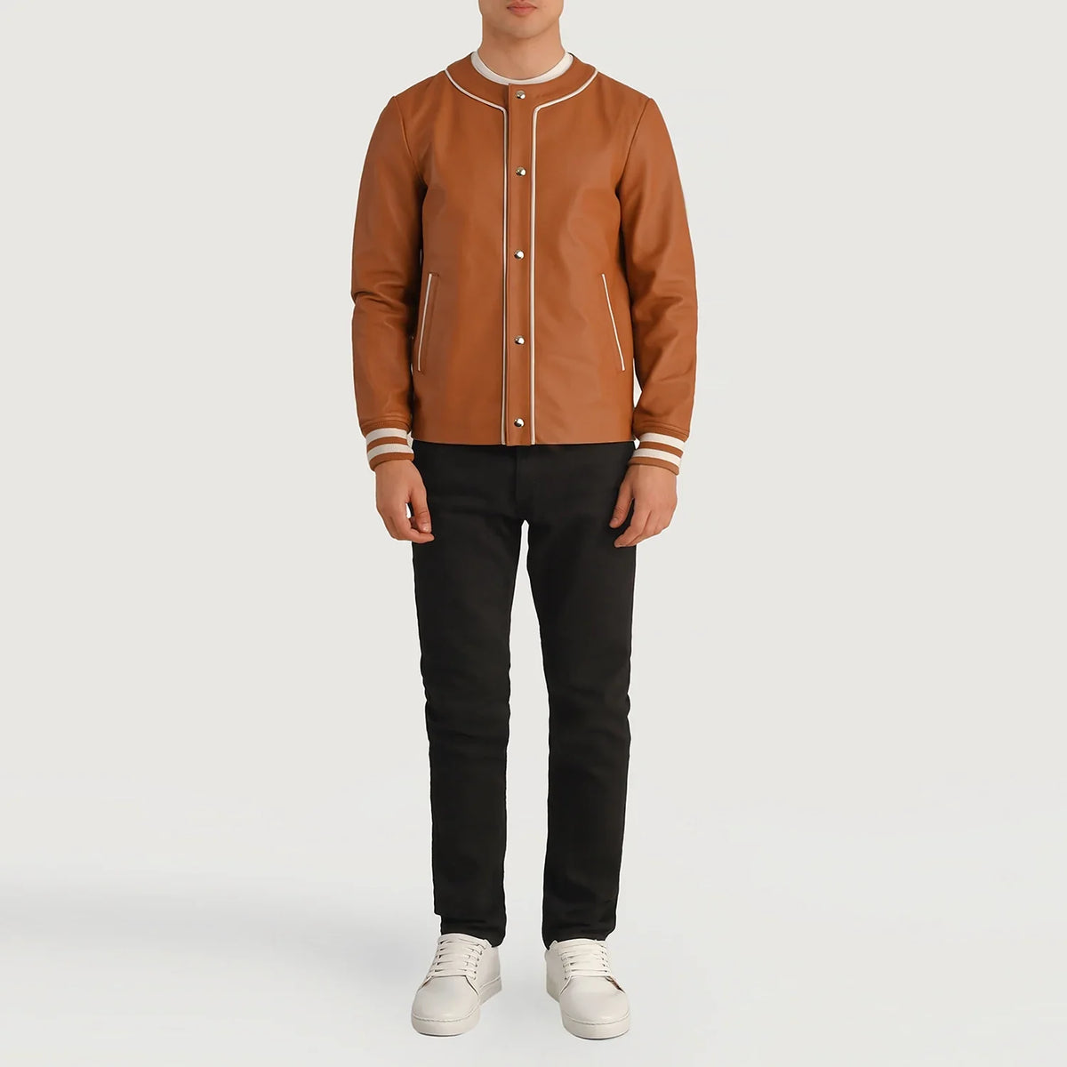 Willis Varsity Läderjacka för Herr – alternate product view 3
