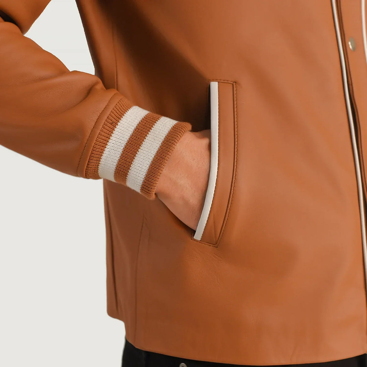 Willis Varsity Läderjacka för Herr – alternate product view 6