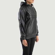 Zest Hooded Pullover Läderjacka för Dam – alternate product view 2