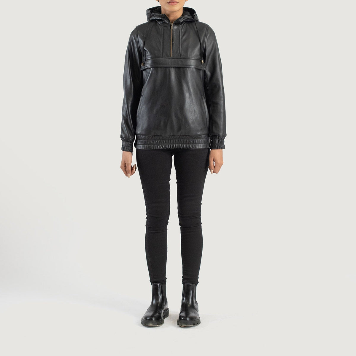 Zest Hooded Pullover Läderjacka för Dam – alternate product view 3