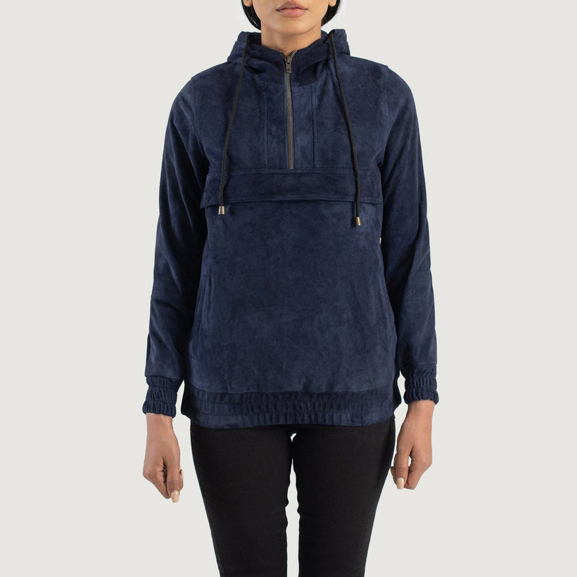 Zest Hooded Pullover Läderjacka för Dam