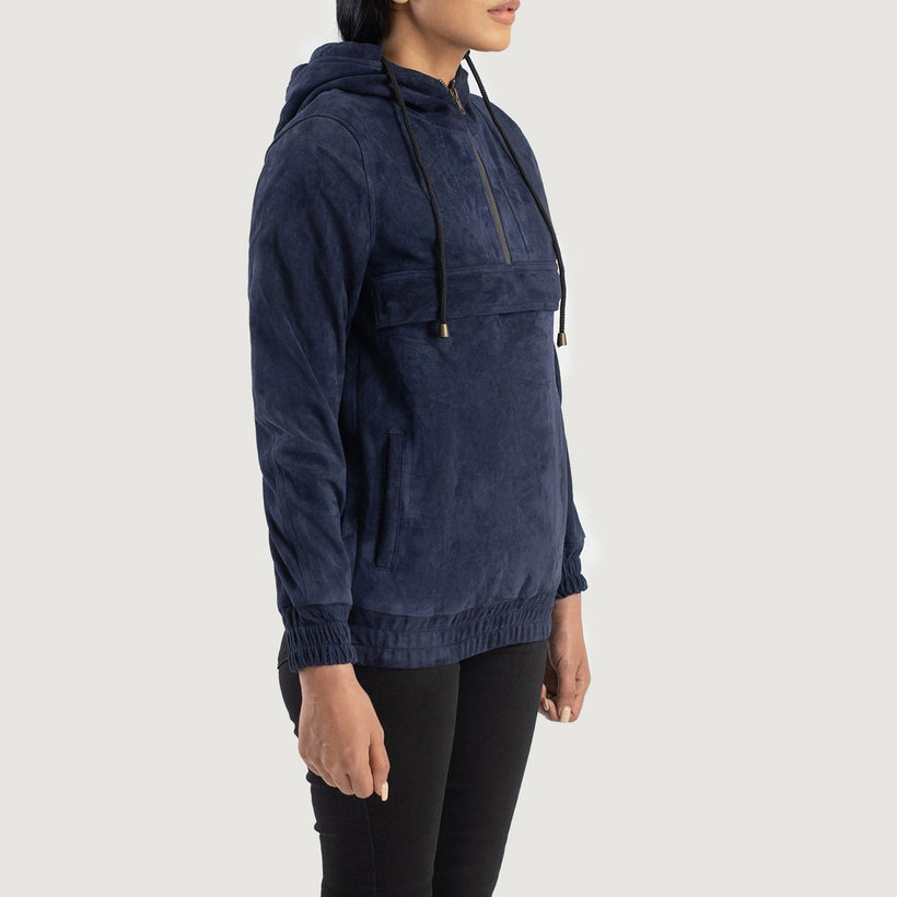 Zest Hooded Pullover Läderjacka för Dam