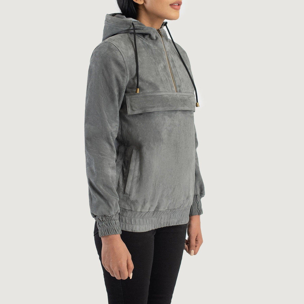 Zest Hooded Pullover Läderjacka för Dam – alternate product view 2