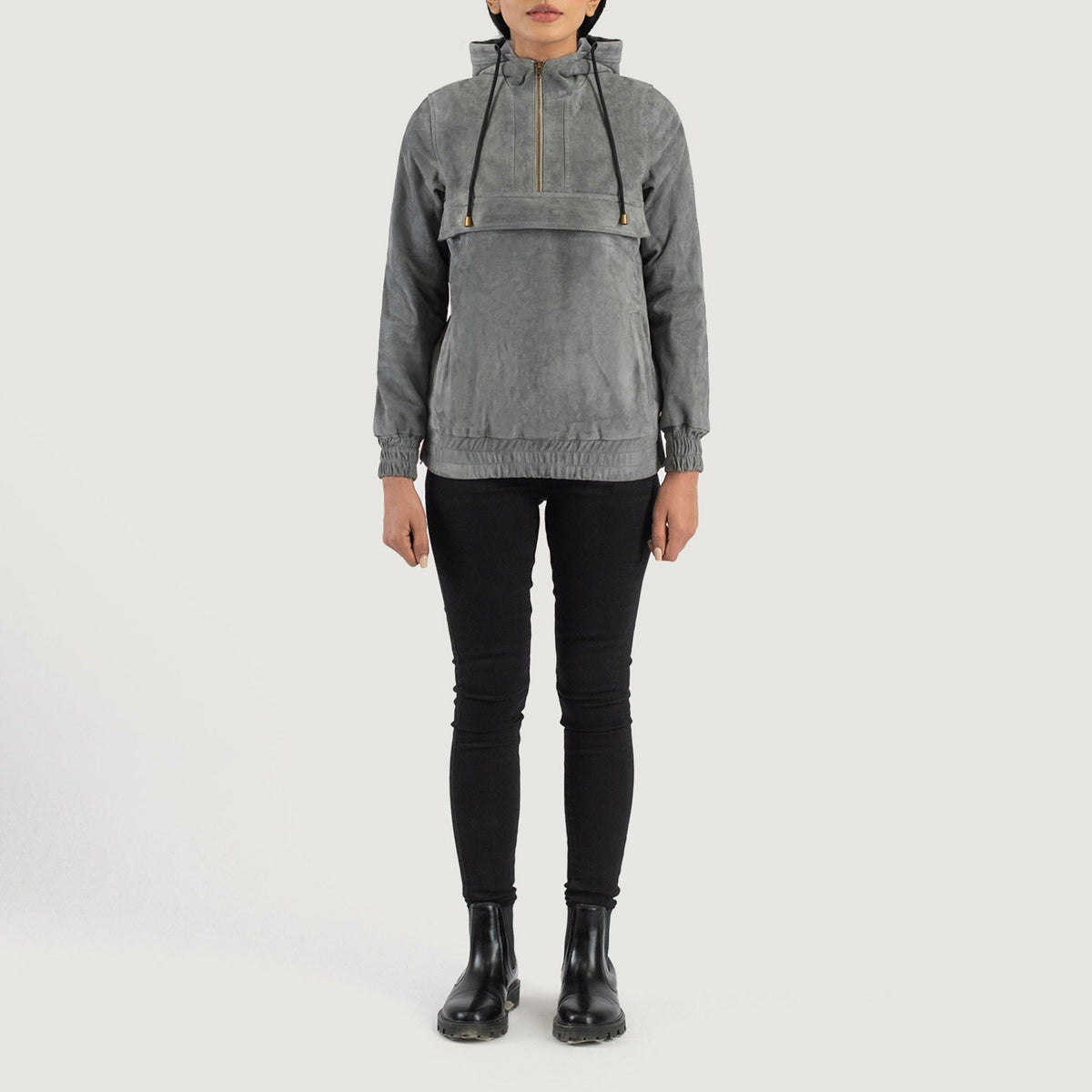 Zest Hooded Pullover Läderjacka för Dam – alternate product view 3