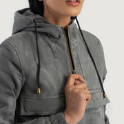 Zest Hooded Pullover Läderjacka för Dam – alternate product view 4